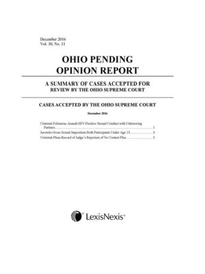 cover image of Ohio Pending Opinion Report Service